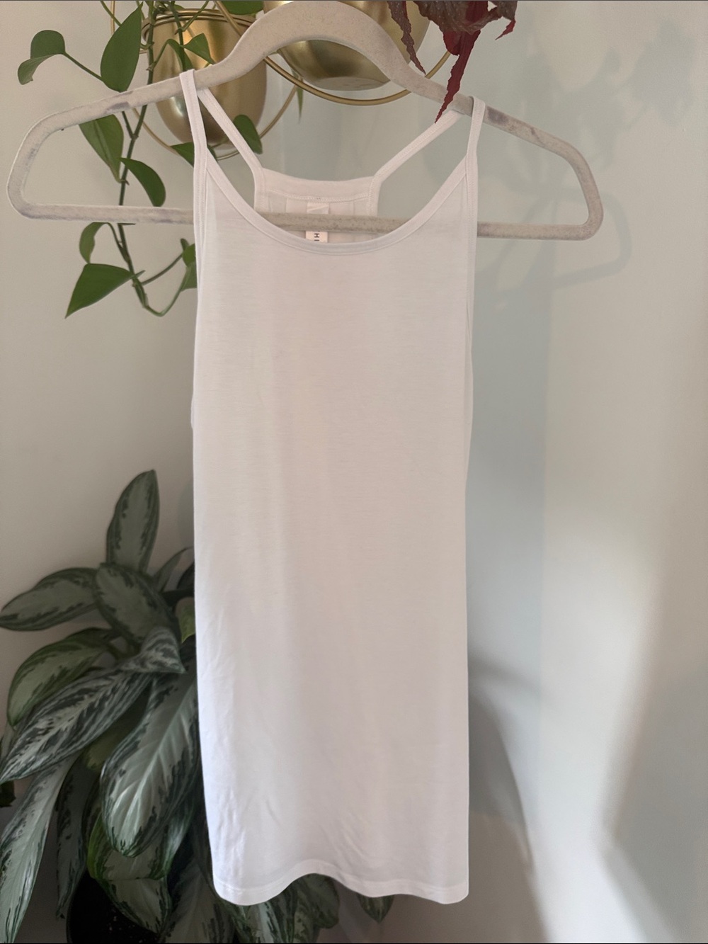 Athleta White Slim Spaghetti Strap Camisole